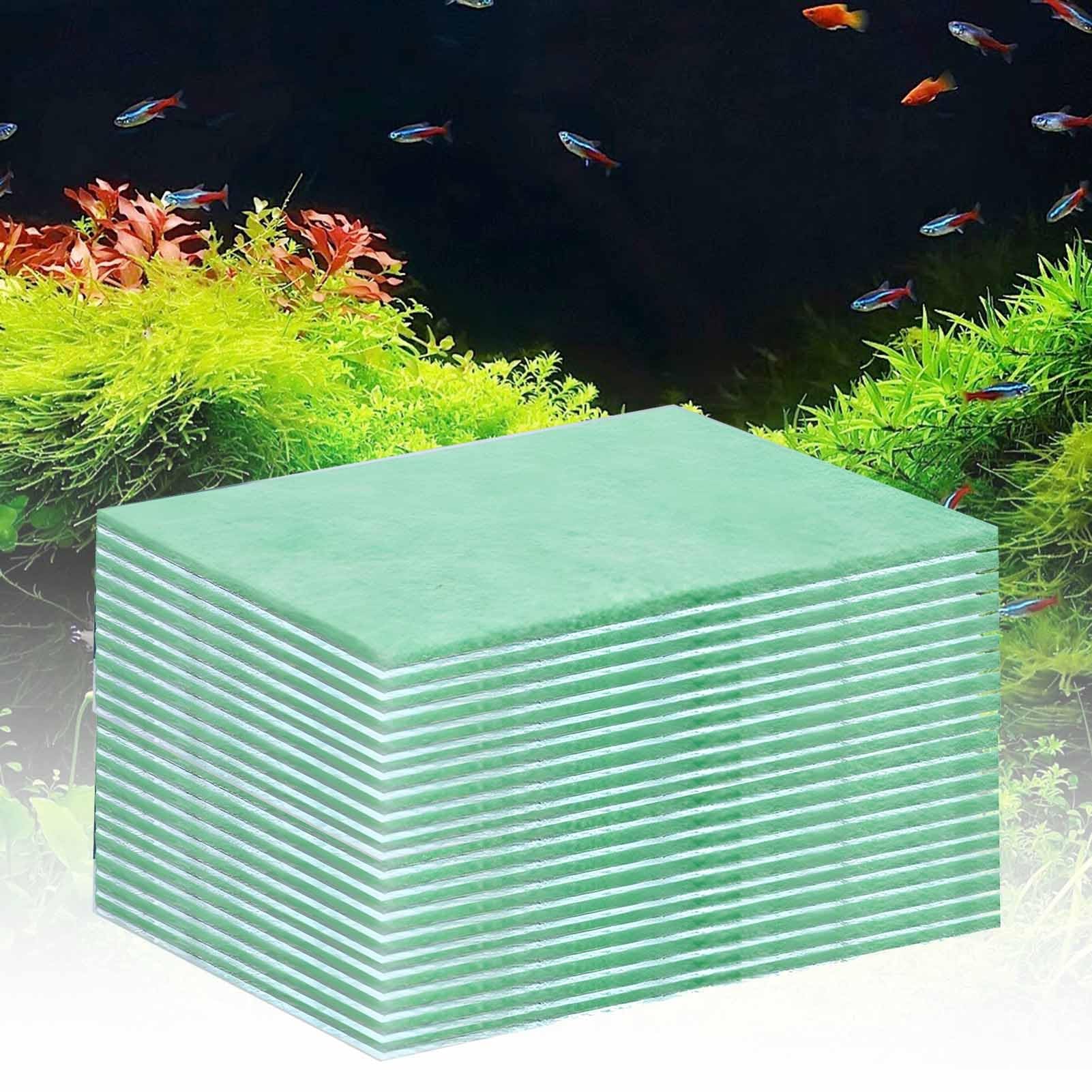 Lot de 120 filtres pour Aquarium, à découper pour s'adapter aux filtres de Bassin, Filtre d'aquarium Haute efficacité, pour bassins extérieurs et Aquariums