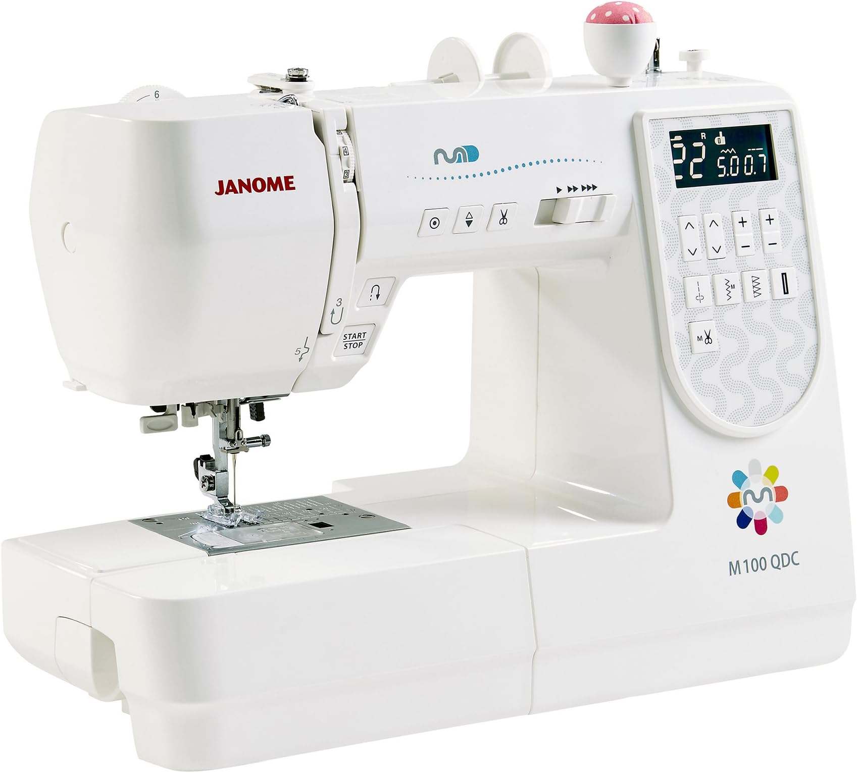 Janome M100 QDC Computerised Sewing Machine. Extra Wide Table Included