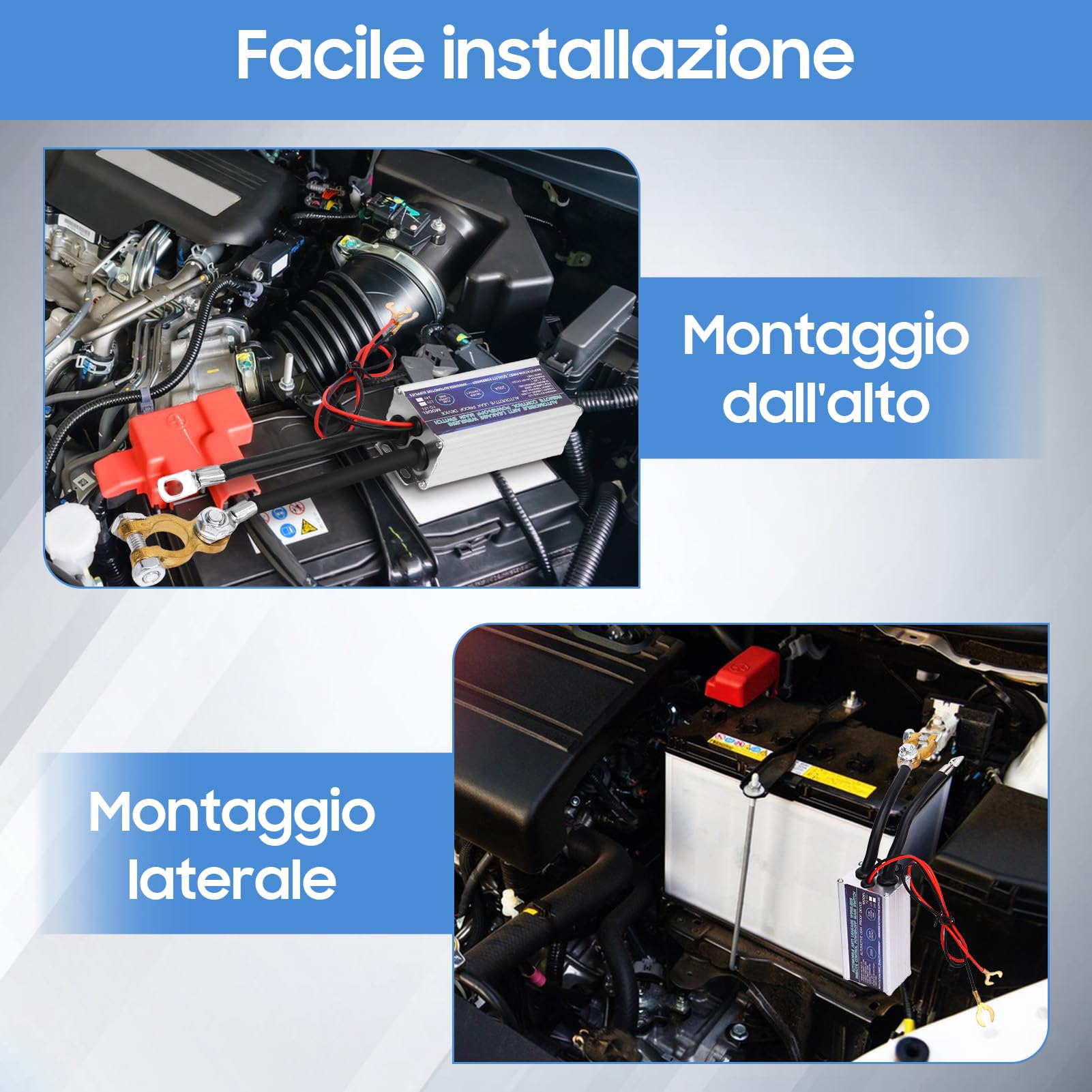 Interruttore di Stacca Batteria 12V, 200A Stacca Batteria per Auto con Telecomando, Staccabatteria Antifurto con Involucro in Lega di Alluminio per auto, camion, barca,