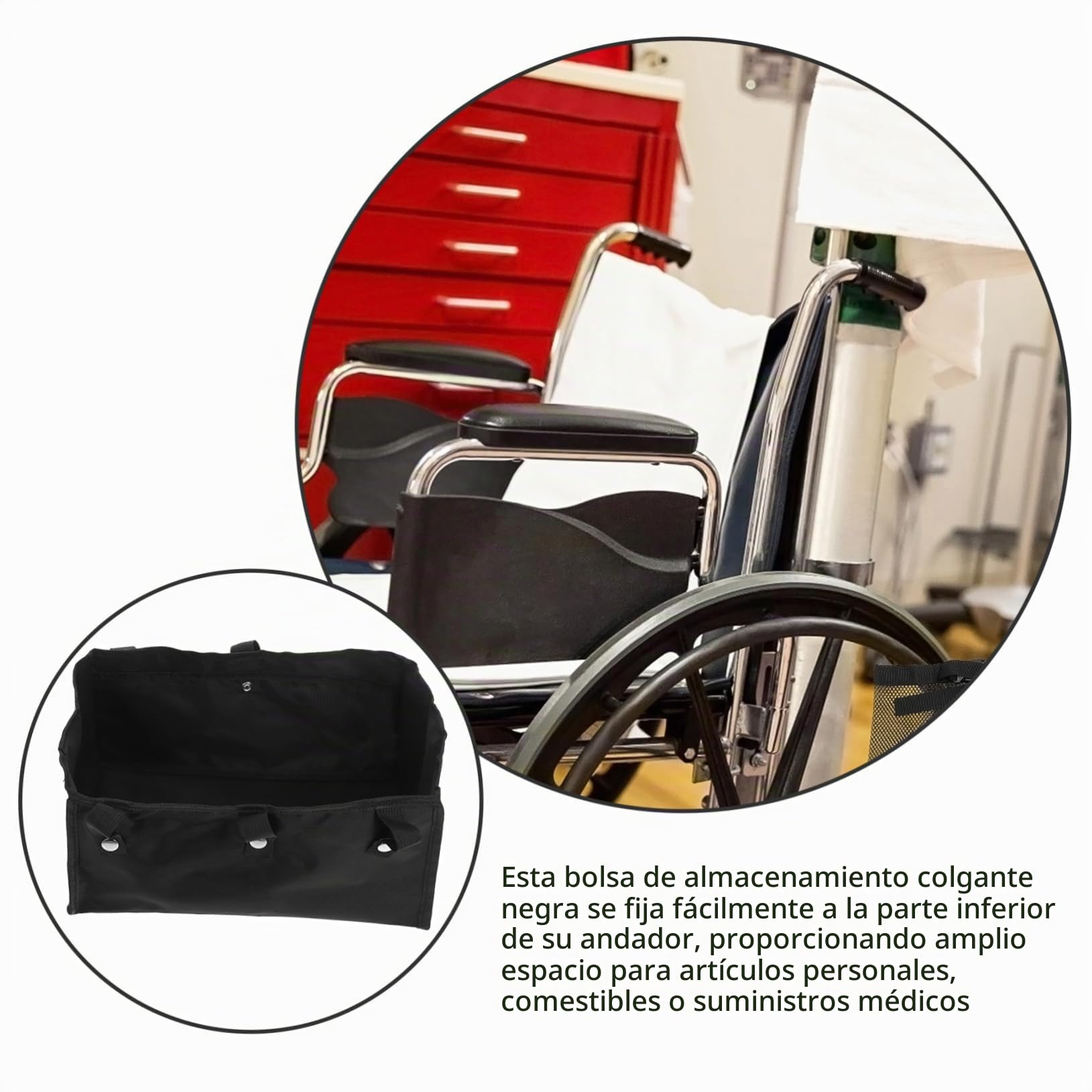 Holibanna Bolsa Colgante Para Guardar Ayudas Para Caminar Bolsa Para Guardar Andadores Cestas Para Andadores Bolsa Para Accesorios De Andadores Bolsa Para Accesorios De Andadores Bolsa