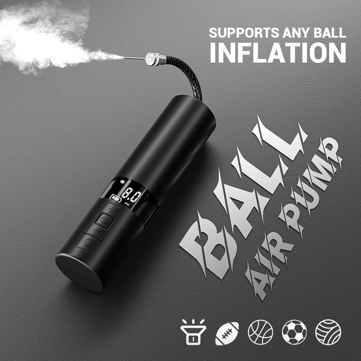 Pompe à Ballon électrique Pompe à Air Intelligente Gonflage Avec Manomètre Précis Et écran LCD