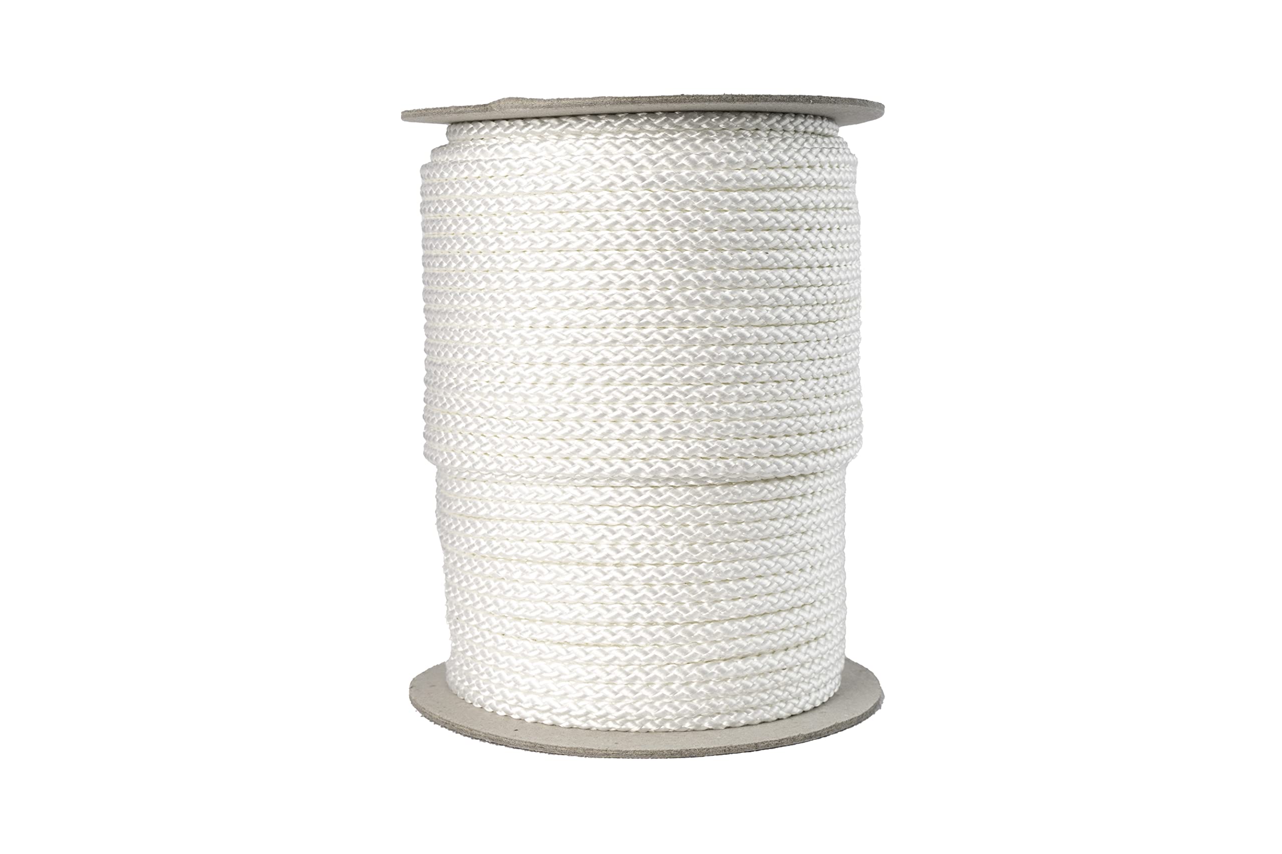 Corda Multiuso in Poliestere alta tenacità bianca mm 6x100 mt, treccia mare, fai da te, stabilizzato ai raggi U.V. resistente a intemperie e agenti atmosferici.