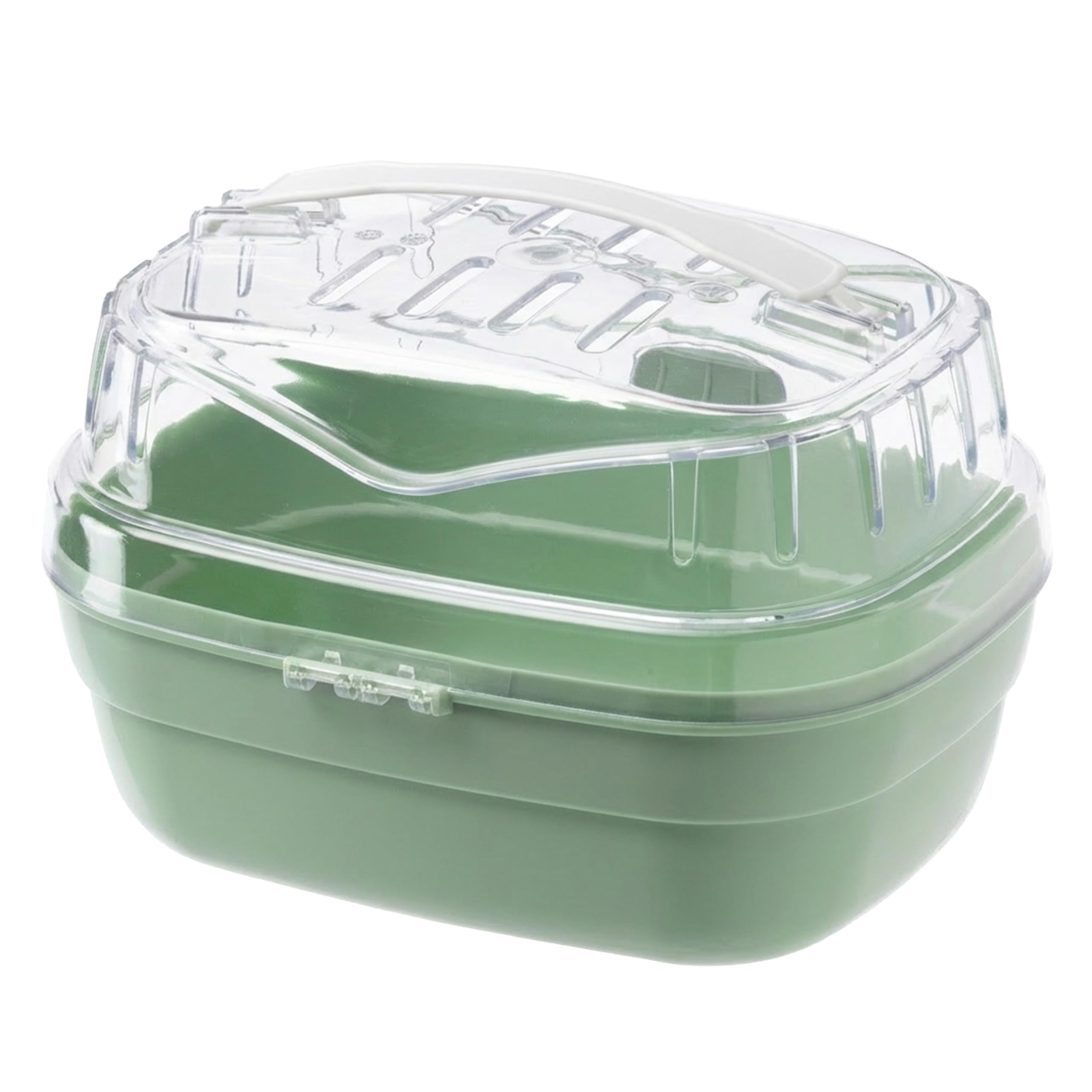 Ferplast Transport pour Hamsters et Autres Petits rongeurs ALADINO Small Cage de Transport pour Petits Animaux, rongeurs, Hamsters, 20 x 16 x h 13,5 cm, Vert