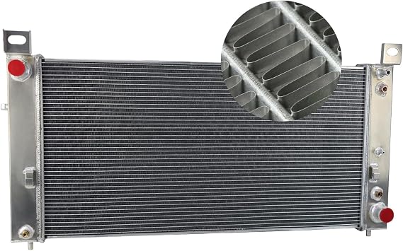 CU2423 34 Inch 4 Row Aluminum Radiators for 1999-2014 Cadillac Escalade, Chevy Sonora Tahoe Avalanche Cheyenne Suburban Silverado 1500 2500 3500, GMC Yukon XL, Radiator Radiador