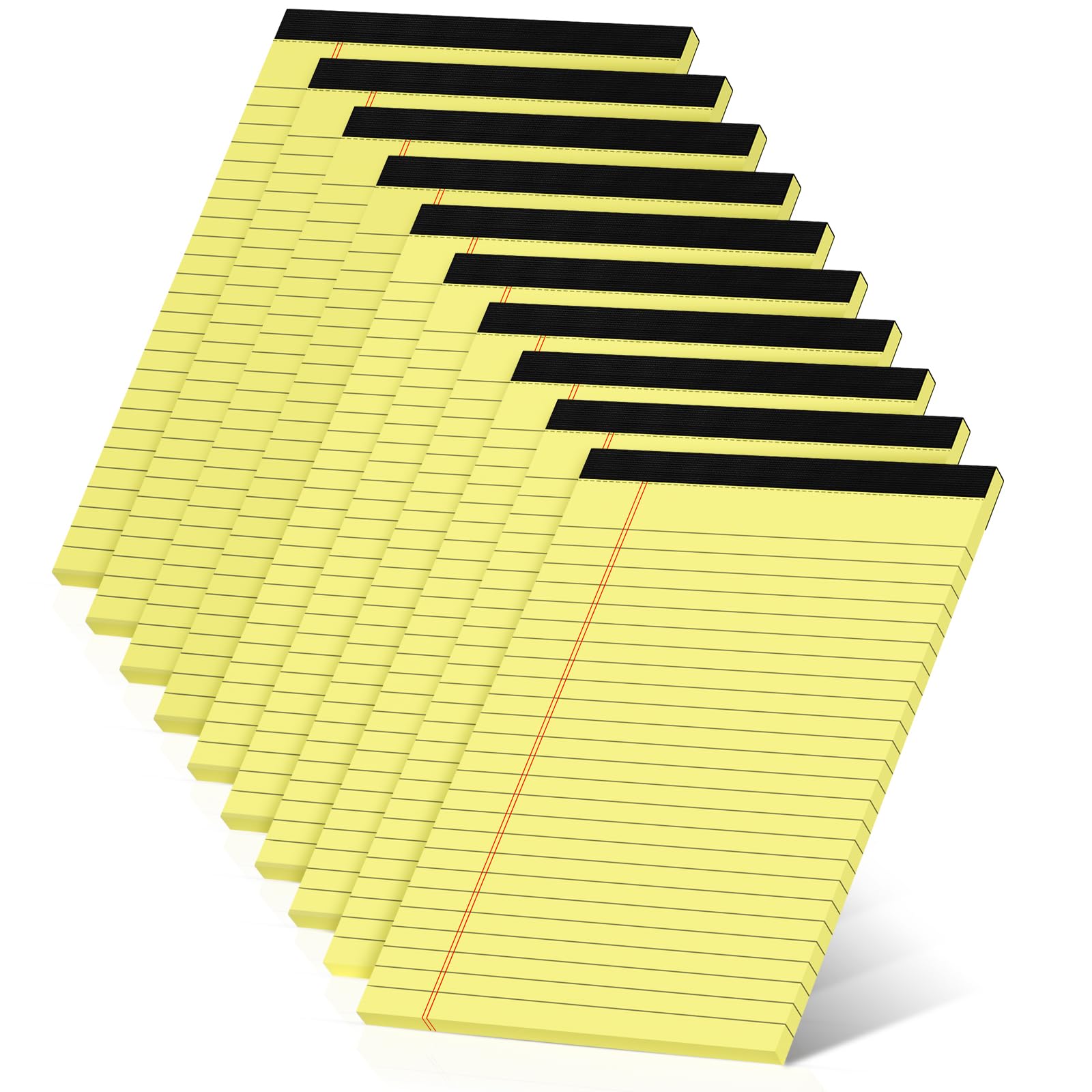 10 Pack Yellow Legal Pads 8.5x11" 28 Lines Wide Ruled Double-Sided Printing Y - View #10
