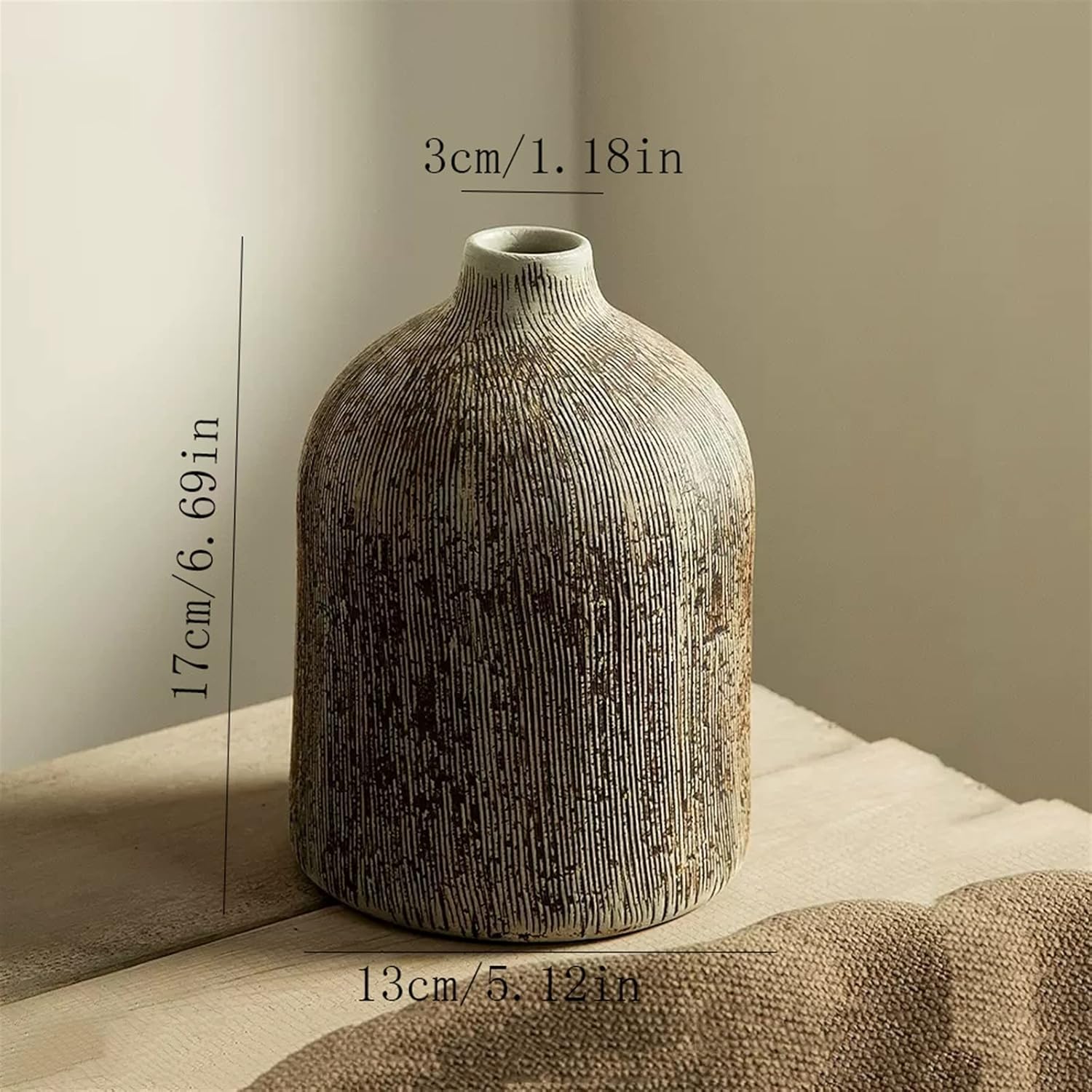 Vase Vintage Thread Vases Flowers Water Culture Vases Dry Flowers Flower Arrangement Living Room Tea Table Ornaments Ceramic Green Plants Flower Vases Suitable for dining and living room home decorati