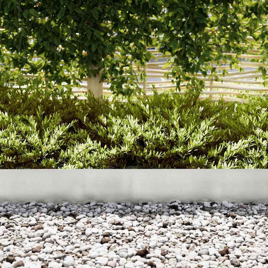 Lot de 30 bordures de pelouse en acier inoxydable, 100 x 0,05 x 20 cm - Bordure de jardin en métal argenté pour la conception du paysage, bordure en acier durable résistant à la rouille pour lits de