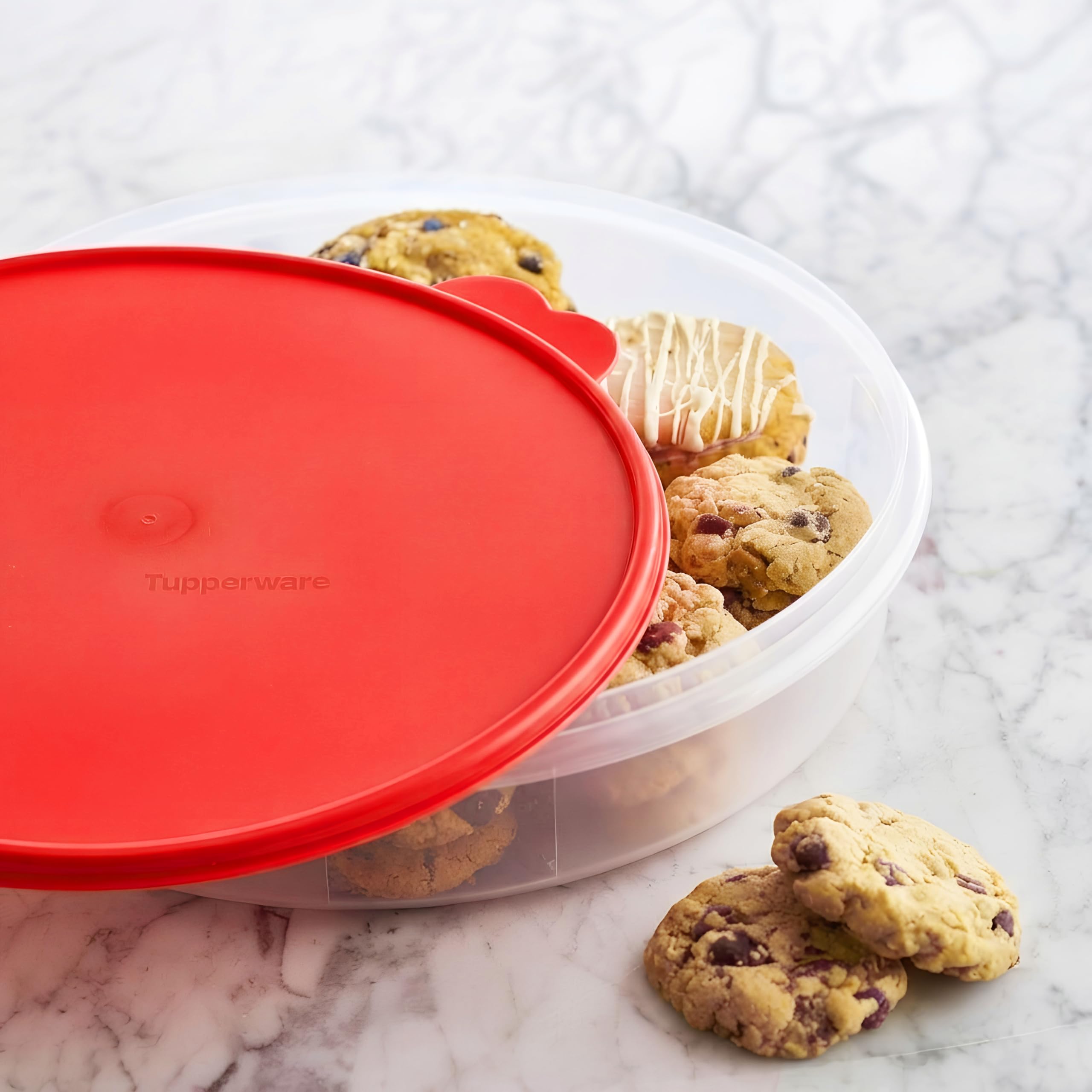 Tupperware Kuchendose, rund, 30,5 cm, Rot
