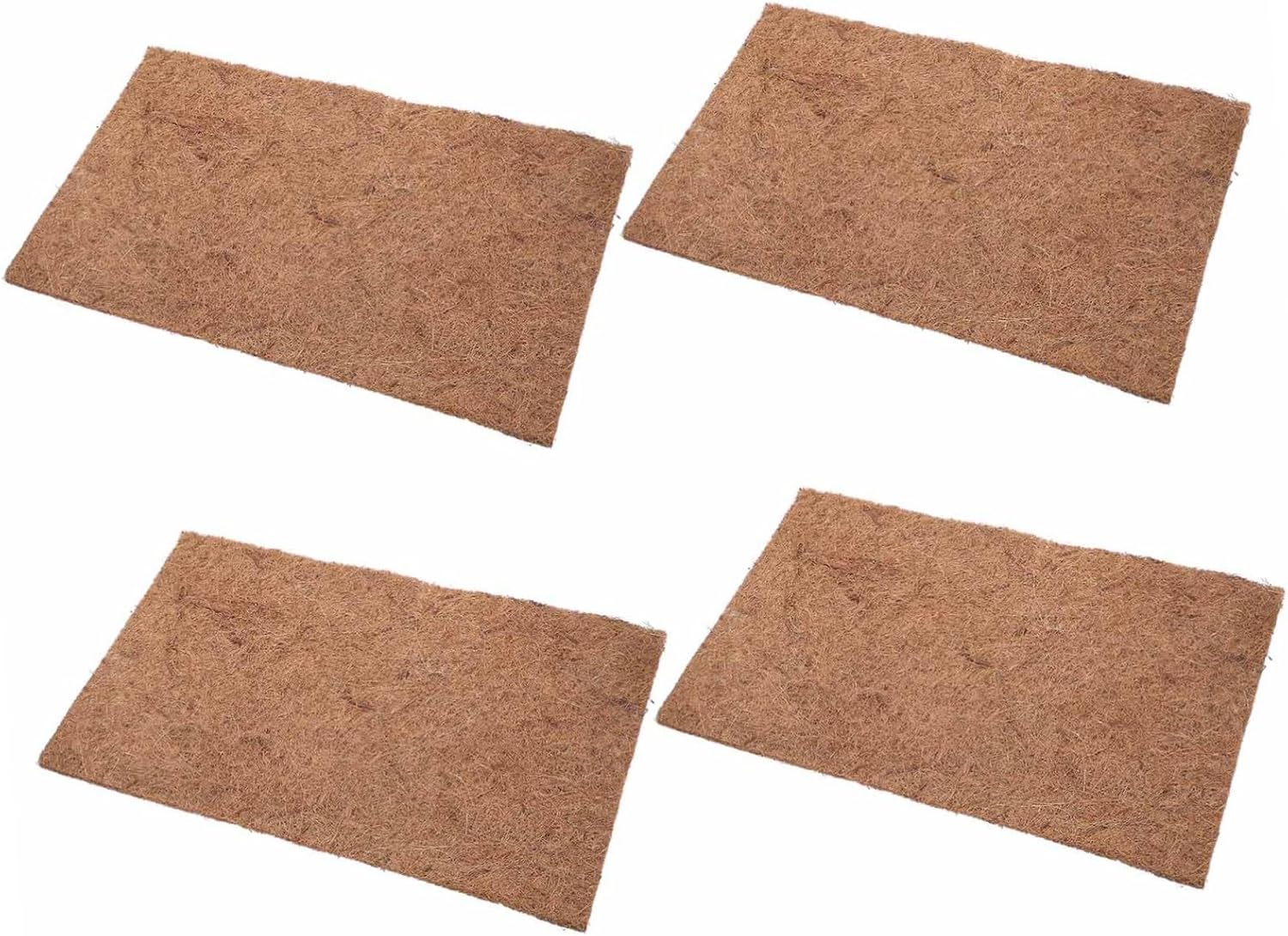 BESPORTBLE 4pcs Coconut Fiber Mat Terrarium Bearded Dragon Decor Leopard Gecko Accessories Reptile Carpet Coir Liner
