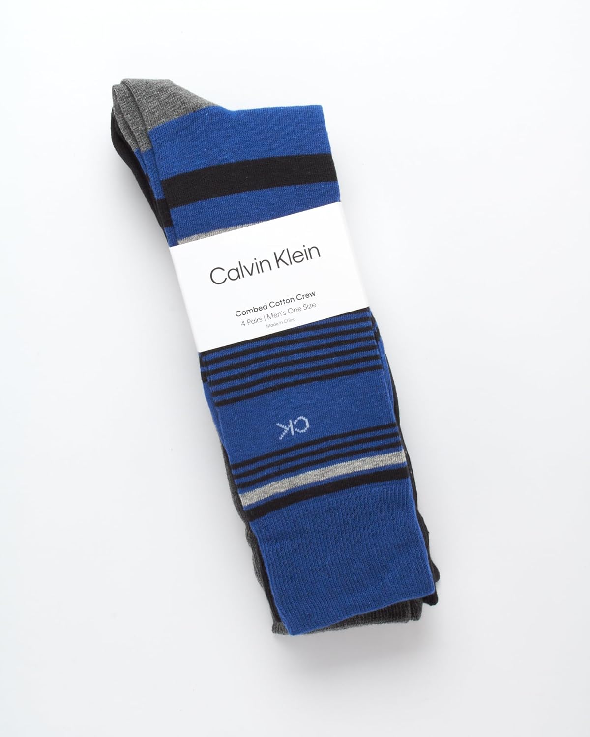 Calvin Klein Mens Crew Socks - 4 Pack Soft Cotton Blend Cushioned Crew Dress Socks for Men, for Formal, Casual and Work Wear - Image 2
