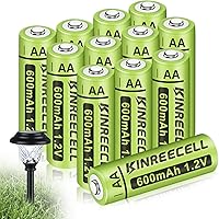 Vista 11 de Baterías AA recargables, baterías solares Ni-MH doble A de alta capacidad 1.2 V precargadas para luces solares al aire libre (AA-1300mAh-12pack)
