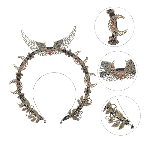 Miniatura 8 de ABOOFAN 3pcs Our Lady's Headband Wedding Bridal Tiara goddess sun headpiece headpiece elegant headband Moon baroque bridal outfits DIY Party Hair