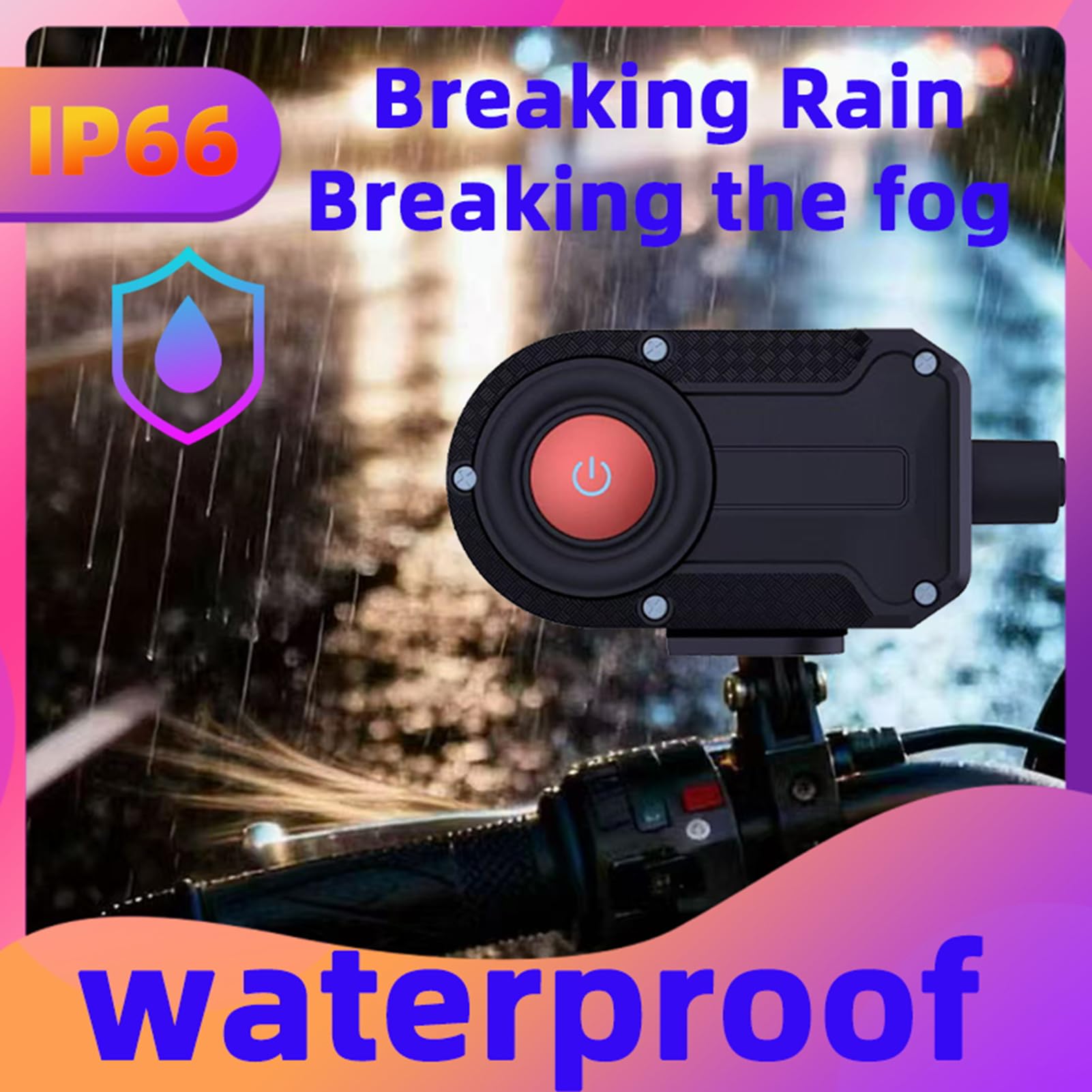 Dash Cam per Moto 2K WiFi Telecamera per Moto con Controllo App Registrazione in Loop Plug and Play Supporto Scheda TF Motociclisti ABS 6,5x4x2,5 Cm