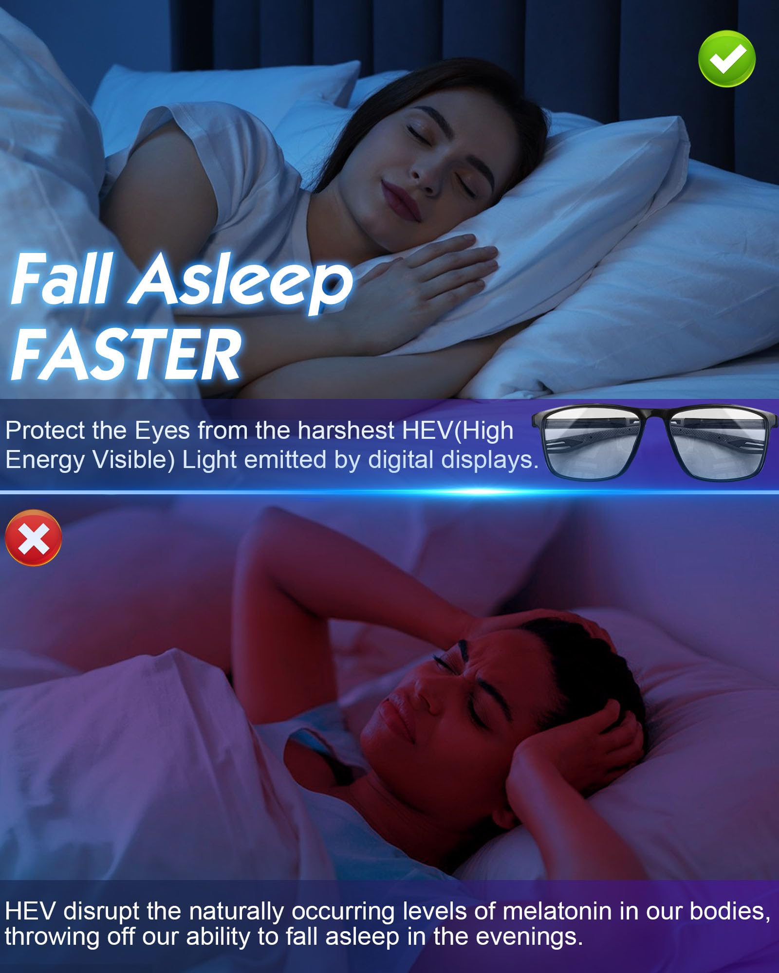 Lunettes anti-lumière bleue pour jeux vidéo, filtrage de l'écran de jeu d'ordinateur, télévision, téléphone, rayons UV bleus, verres ambrés