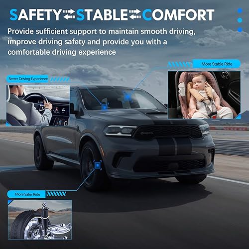 Miniatura 6 de Nifeida 2 amortiguadores de suspensión neumática trasera compatibles con Cadillac Escalade 02-14, Avalanche 03-06, Avalanche 03-06, 00-13 Suburban