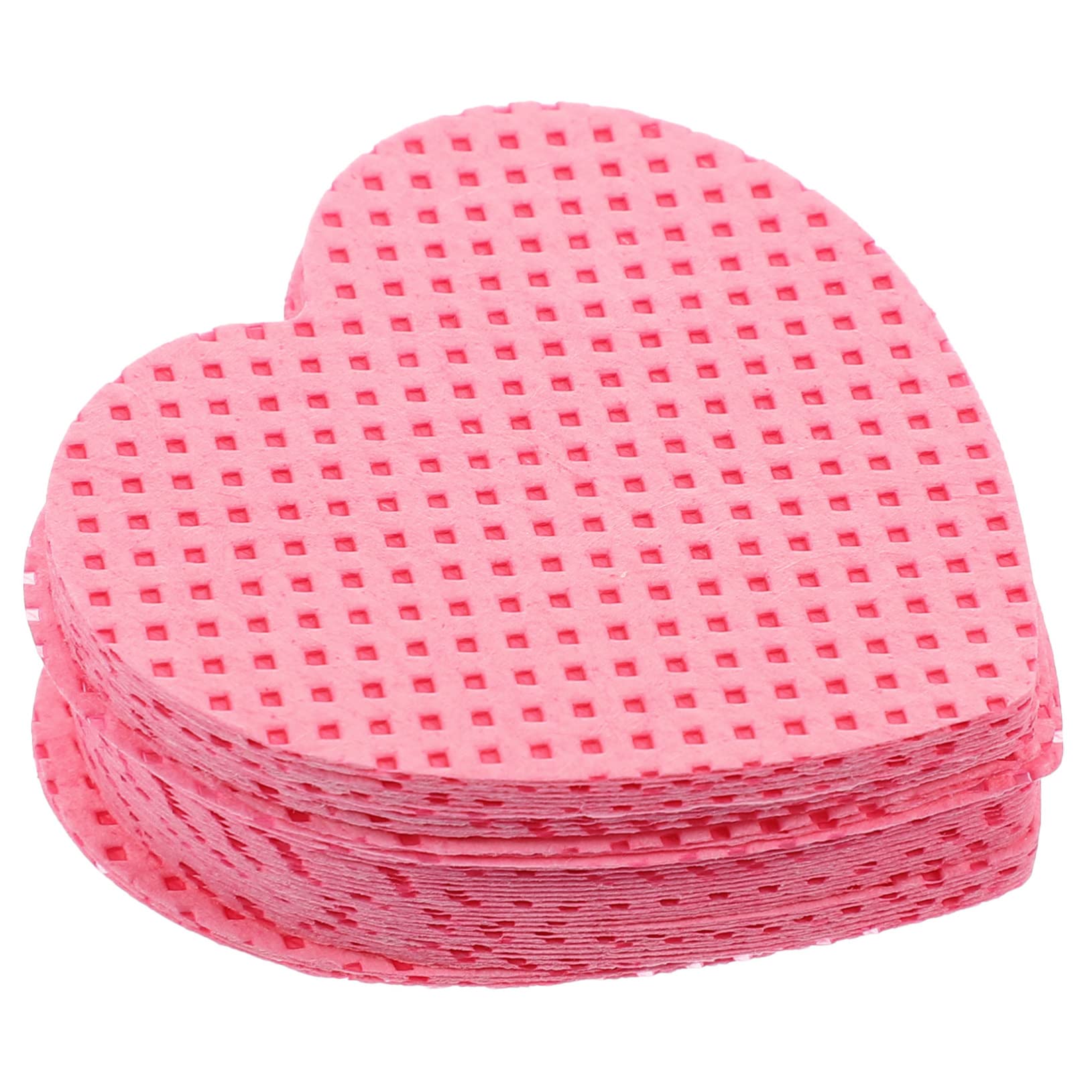 BIUDECO Nail Wipes Removal Hearts Pink Cotton Pads 200 Sheets Gentle Nail Polish Remover for Home Travel