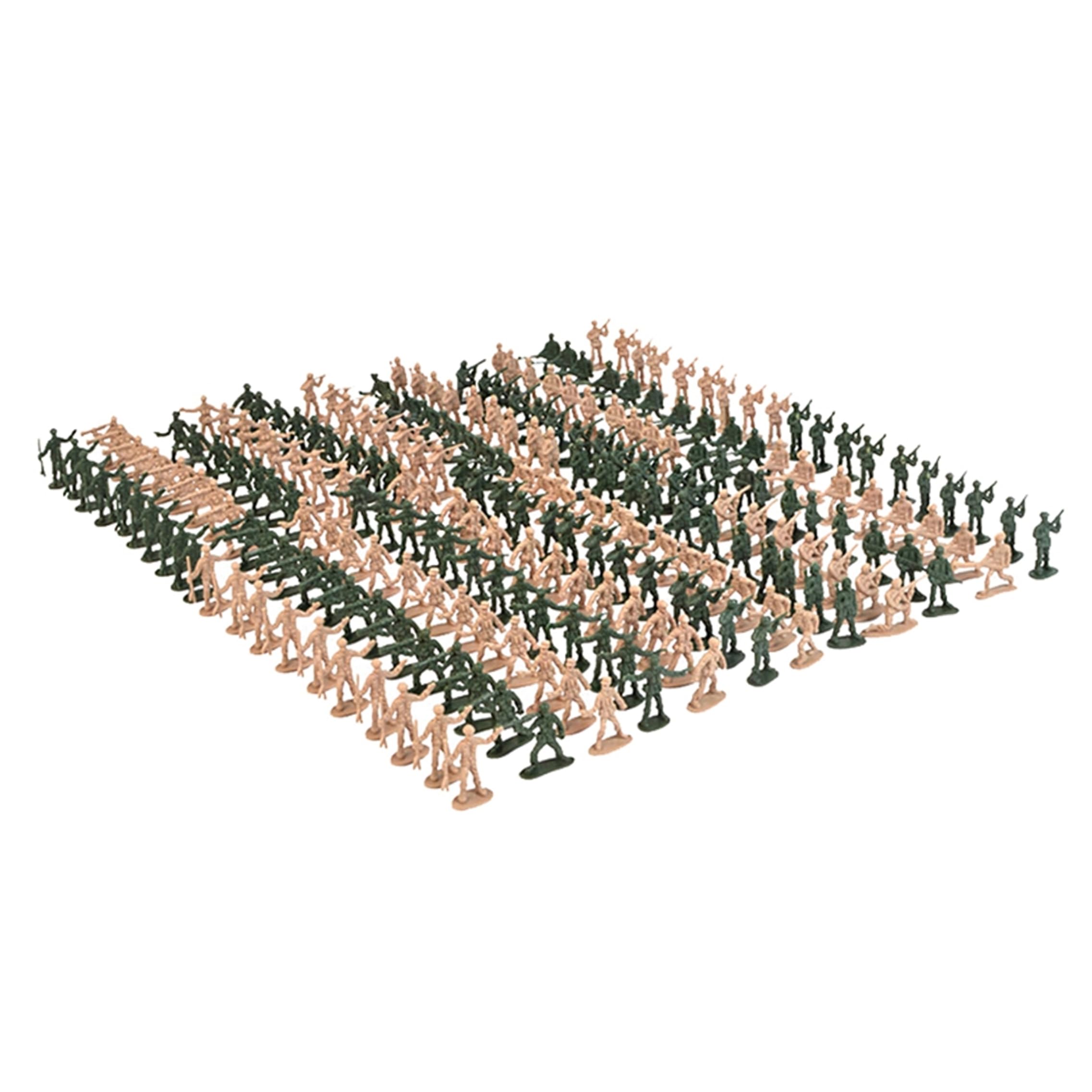 Grtheenumb 200pcs Army Men Toy Soldiers, Plastic Army Men Action Figures, 12Poses Yellow and Green Soldiers Playset for Boys Birthday