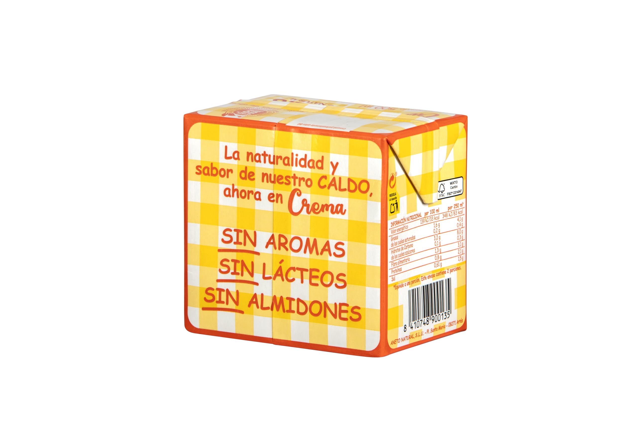Aneto Crema de Calabaza Asada 0,5L Caja de 6 unidades