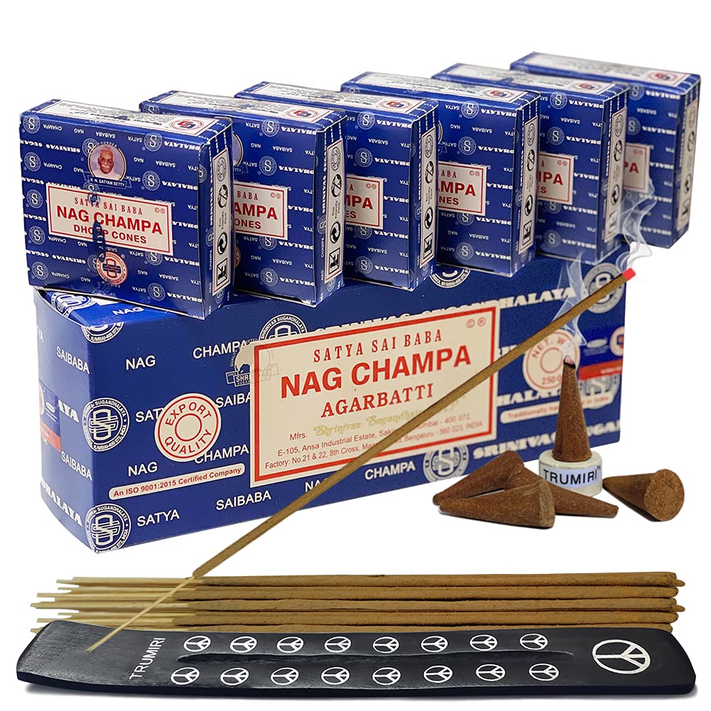 Nag Champa Räucherstäbchen – 3 Packungen, Original Satya, Langer Duft