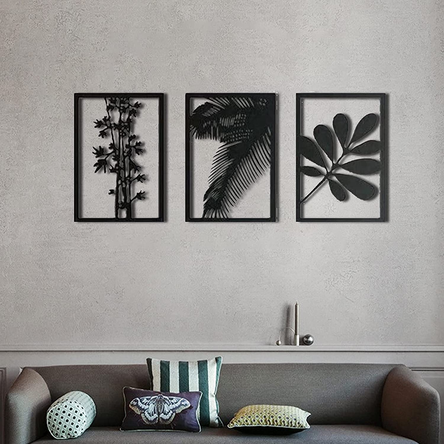 Arredamento di arte del muro di ananas del metallo rustico di alta qualità, decorazione tropicale della palma delle foglie della parete della parete della parete, stile hawaiano for la casa cucina del