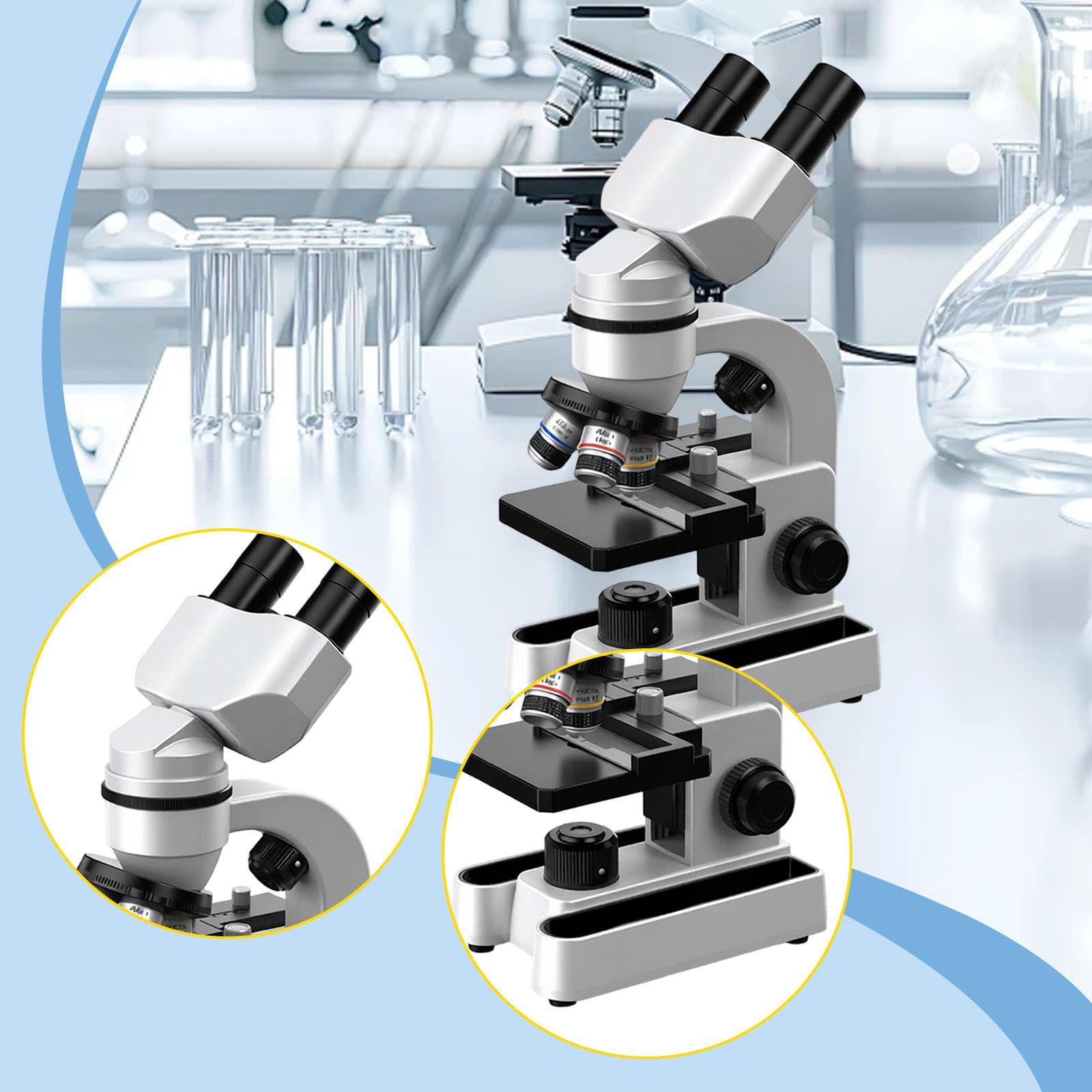 MagiDeal Set Microscopio per Bambini con 10 Vetrini: Regalo di Compleanno Ideale.
