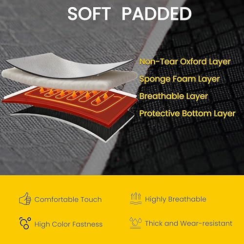 Miniatura 6 de FAIR WIND Silla de camping acolchada de gran tamaño, resistente, con brazo plegable cuádruple, portátil, para exteriores, soporta 450 libras, color