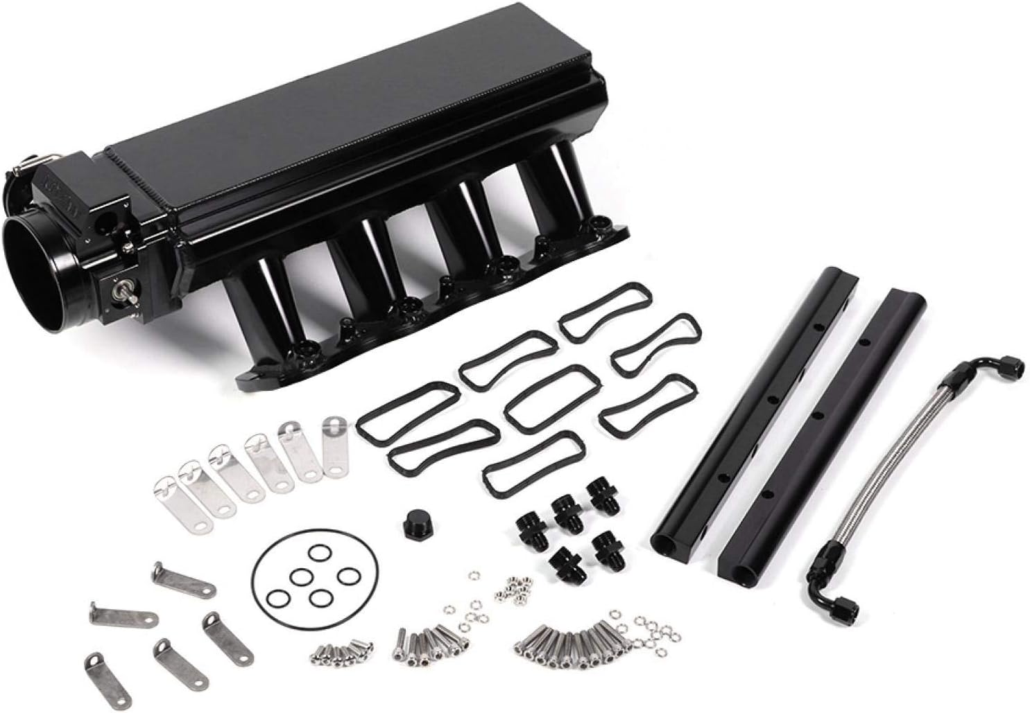 Intake Manifold Kit 102mm/4in 8 Holes Intake Manifold Kit with Throttle