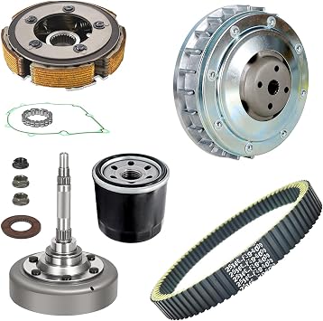 Primary Sheave Clutch Kits Assembly for Hisun ATV UTV 500 700, includes Drum Housing Wet Clutch Pad Shoe, aslo fit Bennche Bighorn, Massimo MSU500 MSU700, Menards YardSport, Axis, Qlink