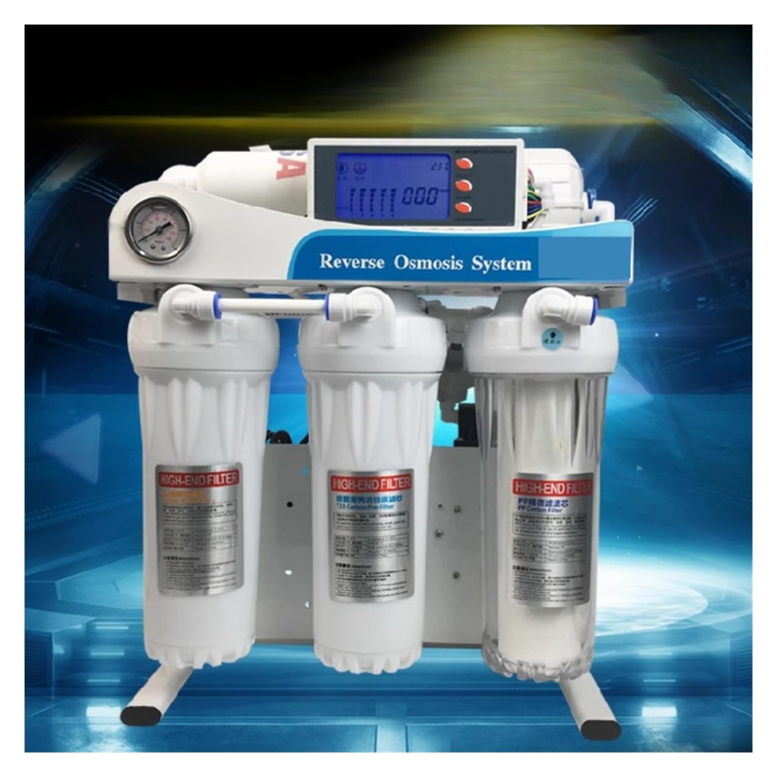 600G/800G Ro Umkehrosmose-Filtersystem Aquarium Smart Auto Wasserfiltersystem Stufe 5 Mit starker Reinigungseffizienz(Rack mounted 400G)