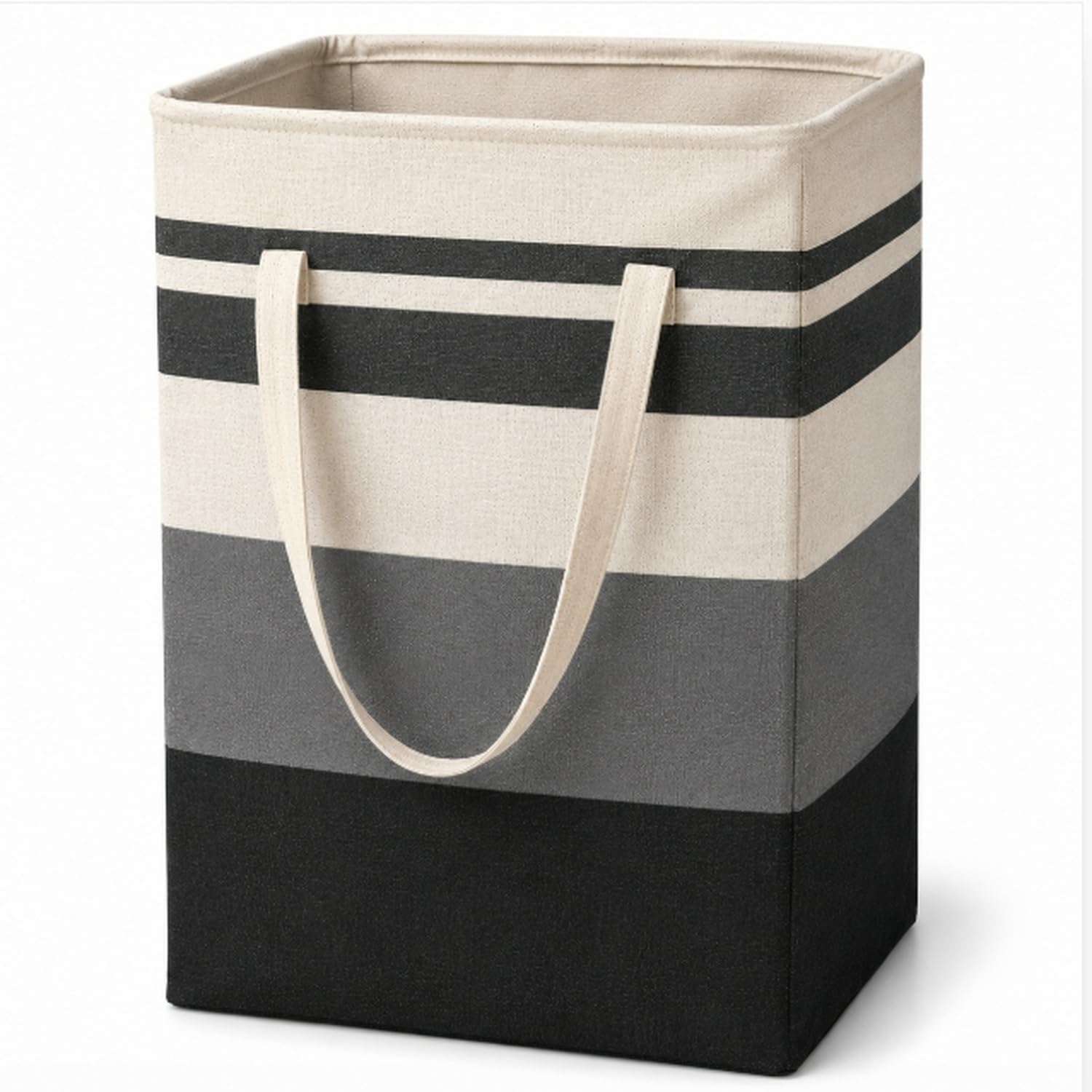 Cesto de Roupa Suja 72L Dobrável Impermeável com Alças Degradê Cinza | Impermeável, Com