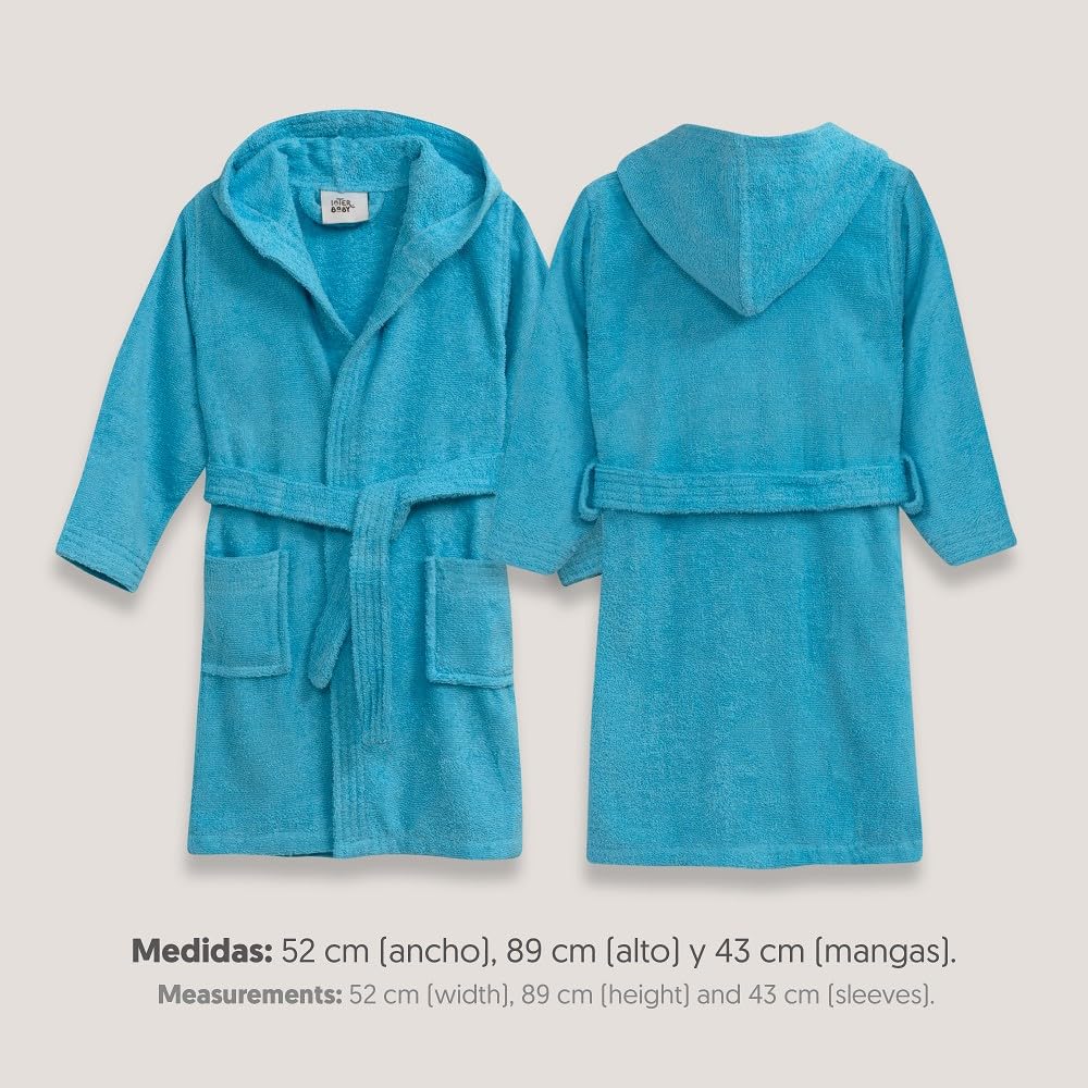 Interbaby Albornoz Liso Unisex Albornoz infantil Bebé-Niños