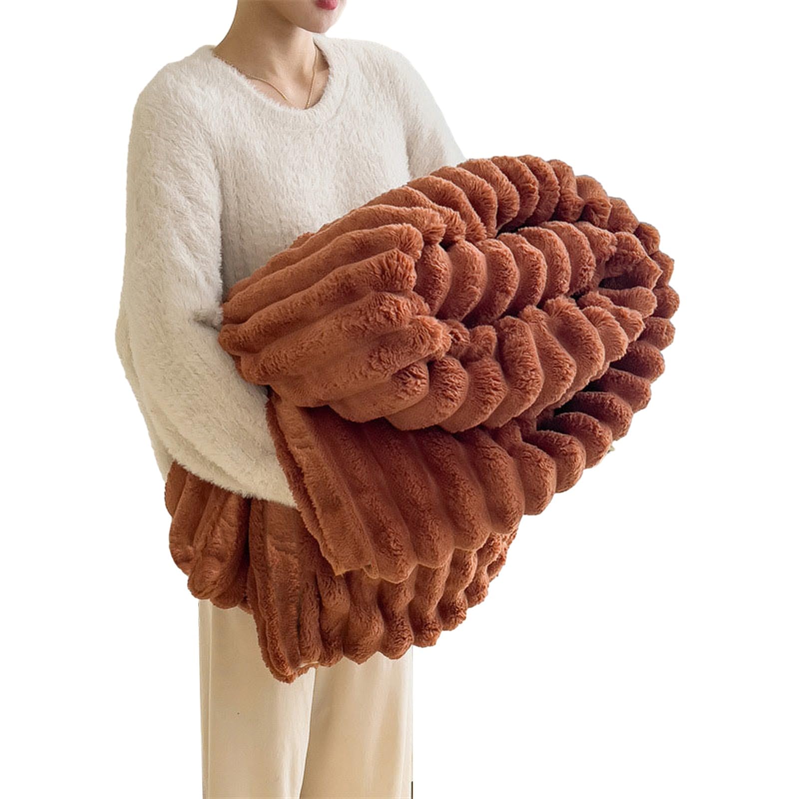 Couverture fausse fourrure haut de gamme Baketron 200x230cm au toucher lapin souverain