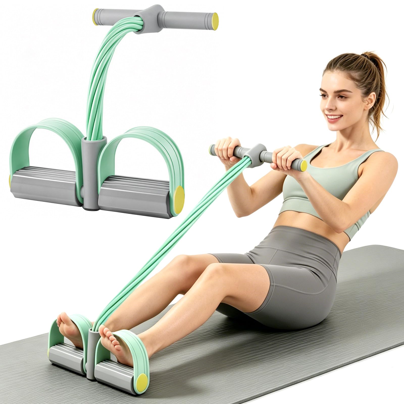 Multifunction Tension Rope, 6-Tube Elastic Yoga Pedal Puller Resistance Band, Natural Latex Tension Rope Fitness Equipment, for Abdomen/Waist/Arm/Leg Stretching Slimming Training — Amazon image 8