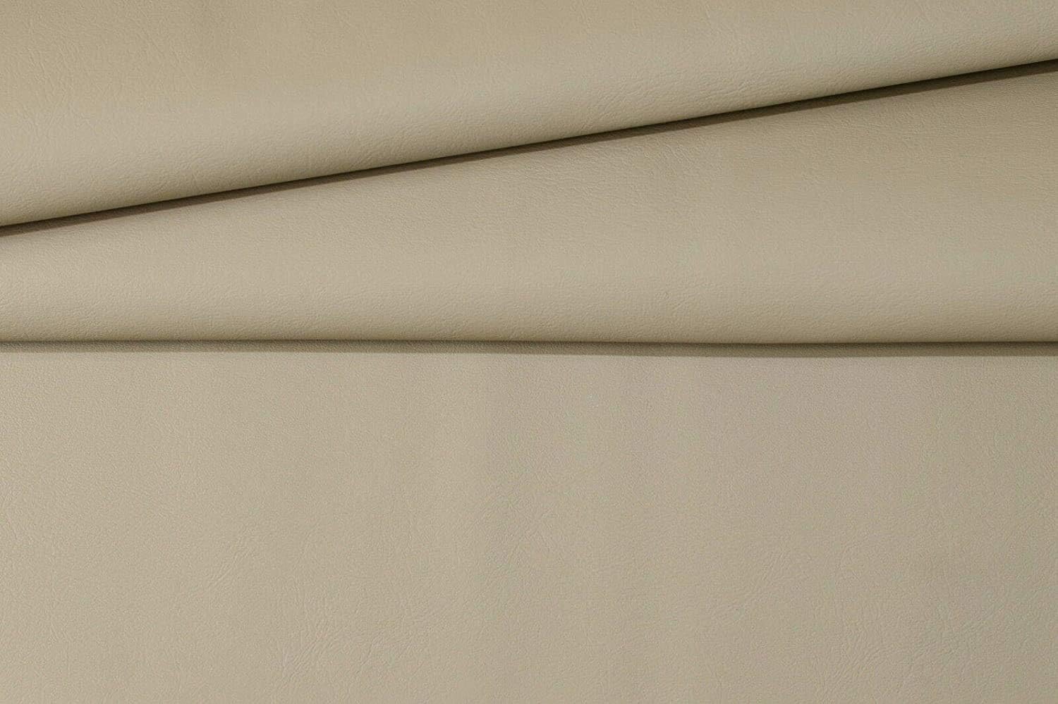 Marine Grade Vinyl By The Cut Yard - Heavy Duty Indoor/Outdoor - Perfect for Auto Trim, Boat Seat, Furniture Upholstery, Restaurant Chairs and More (Neutral Beige)