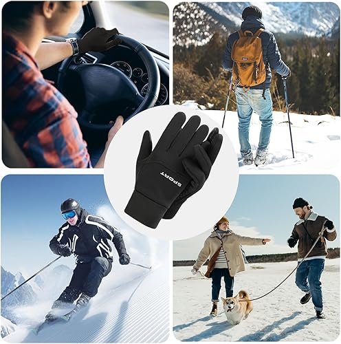 Miniatura 6 de CRAZY SHARK Guantes cálidos de invierno, impermeables, resistentes al viento, guantes térmicos para hombres y mujeres, guantes antideslizantes para