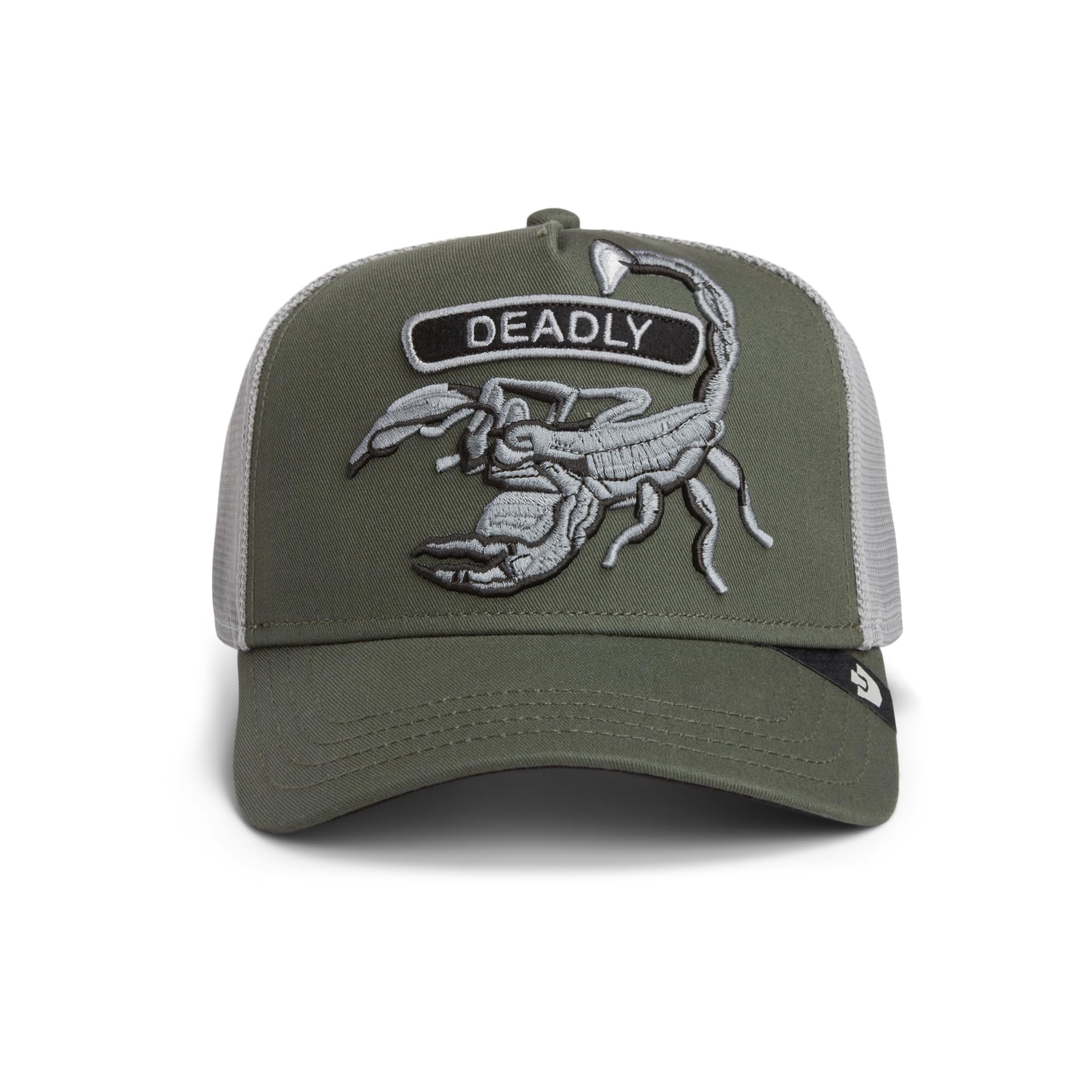 Goorin Bros Classic Rocker Deadly The Farm, Cappello Trucker Verde con Motivo Scorpione