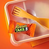 Vista 5 de ReesesTake - 5 barras de caramelo de tamaño de bocadillo, 3 libras a granel, toma 5 barras de chocolate – 65 envueltas individualmente toman 5