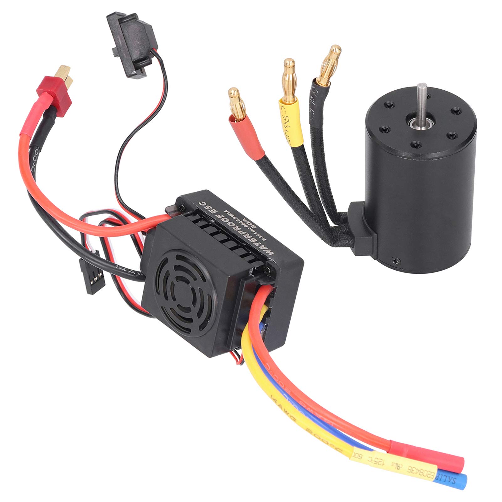 3650 Set di parti ESC brushless impermeabile 3900KV per motore brushless 60A per auto RC 1/10