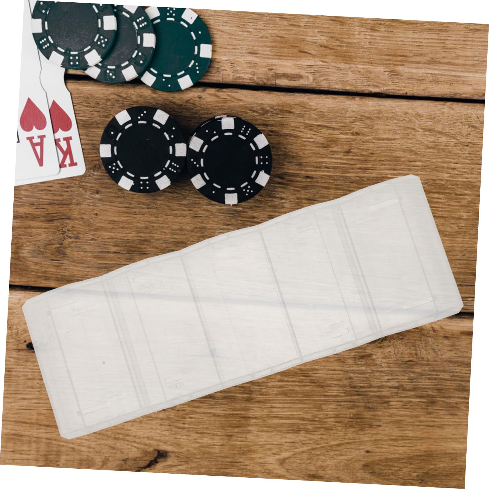 Abaodam Transparente Pokerchip Halter 100 Chips Fassungsvermögen 2 Stück aus Kunststoff mit Deckel Praktische Aufbewahrung für Pokerkarten und Chips