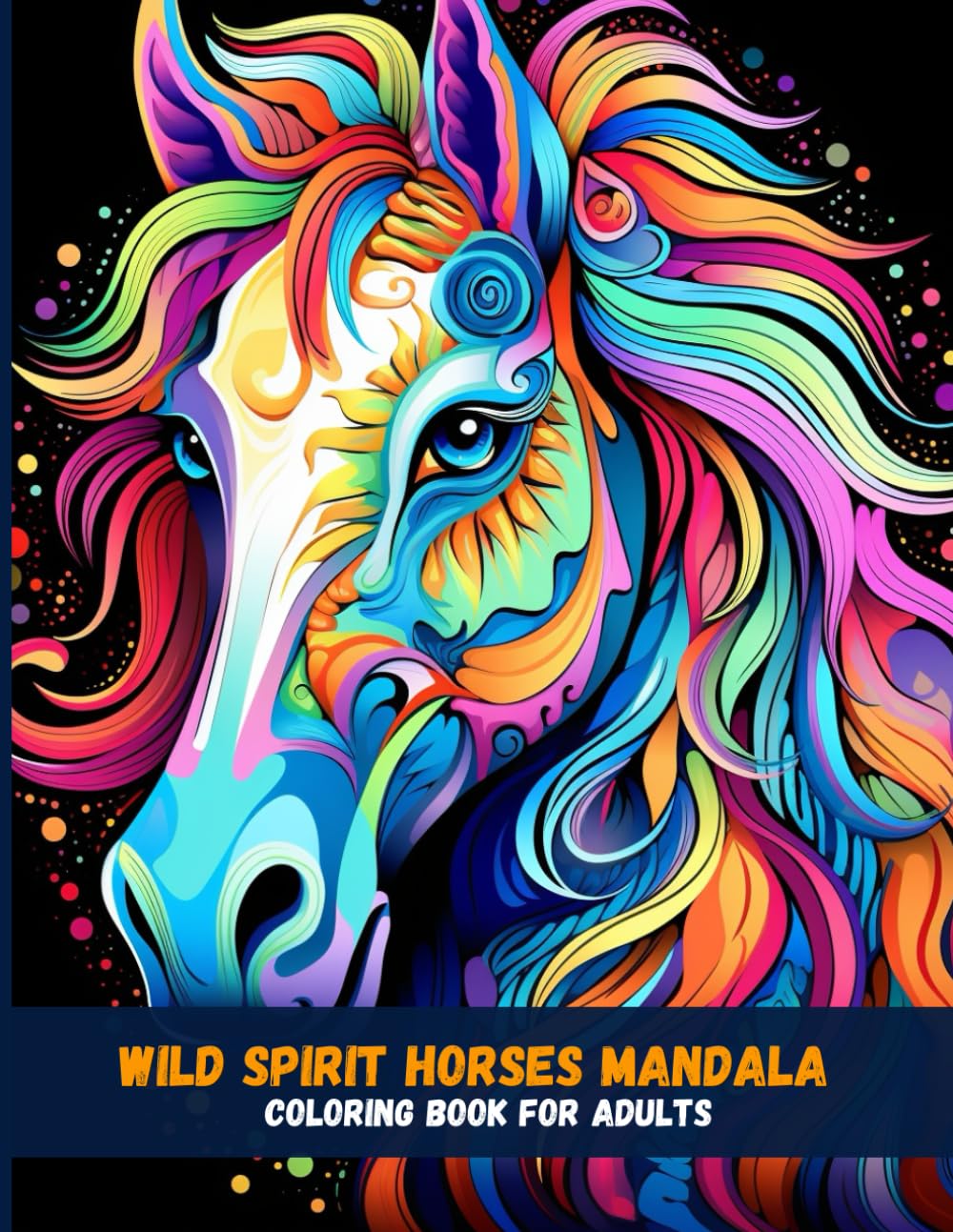 Wild Spirit Horses Mandala Coloring Book for Adults