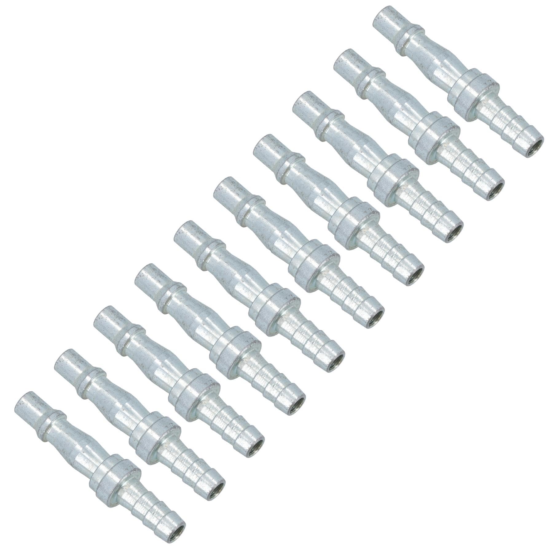 Ab Tools Men's Silver 5/16In Bsp (7.9Mm) Air Hose Barb Tail With Pcl Type Connector Fitting 10Pc