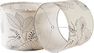 Lamp Shades Set of 2, Drum Lamp Shades for Table Lamps and Floor Lamps, 11x11x8 inch, Floral Lamp Shades, Spider