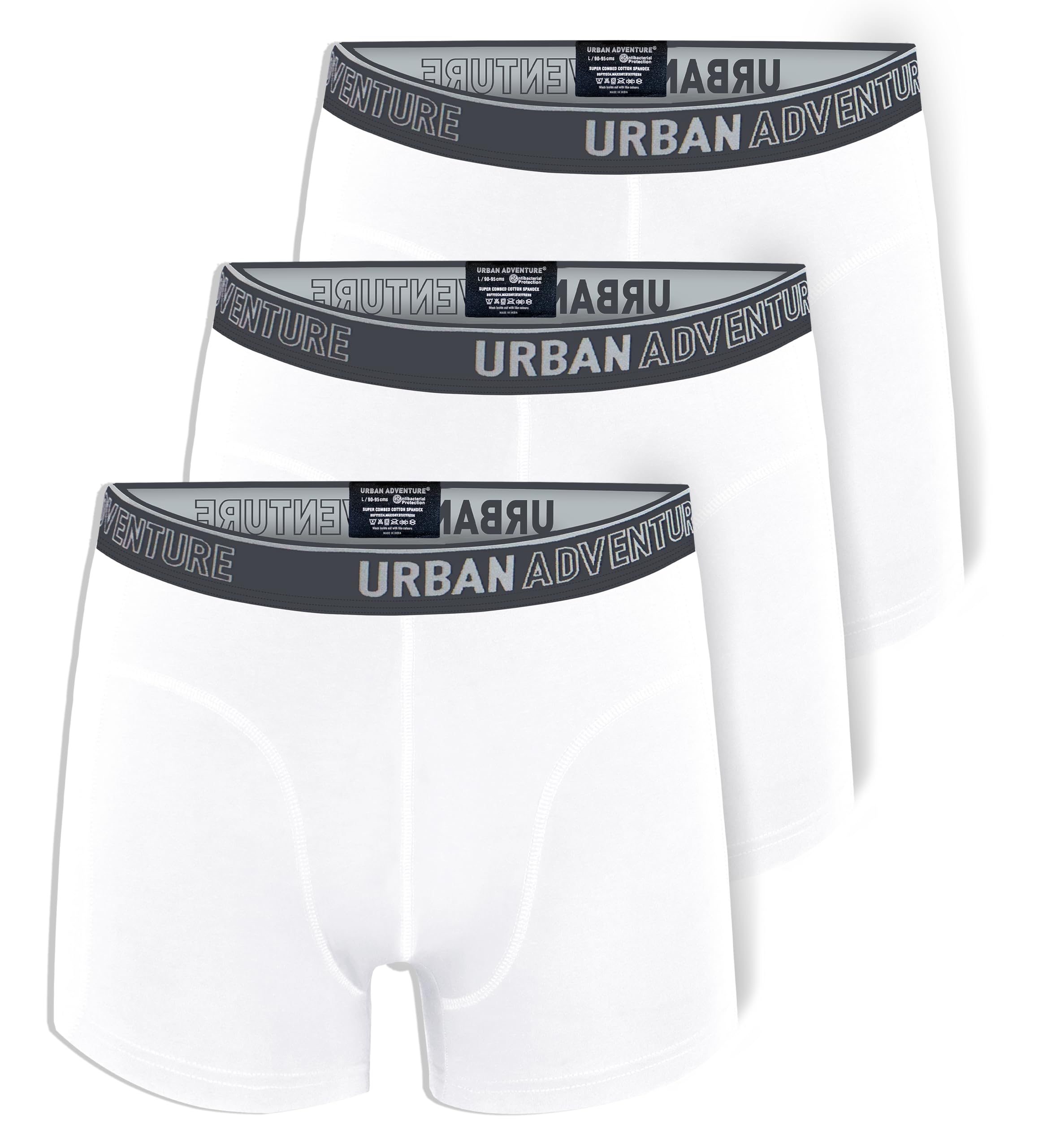 urban adventure Anti Bacterial Premium Cotton Spandex Trunk Underwear for Men with No Marks Waistband - Moisture Wicking and StayFresh Treatment(Pack of 3)-picture-49