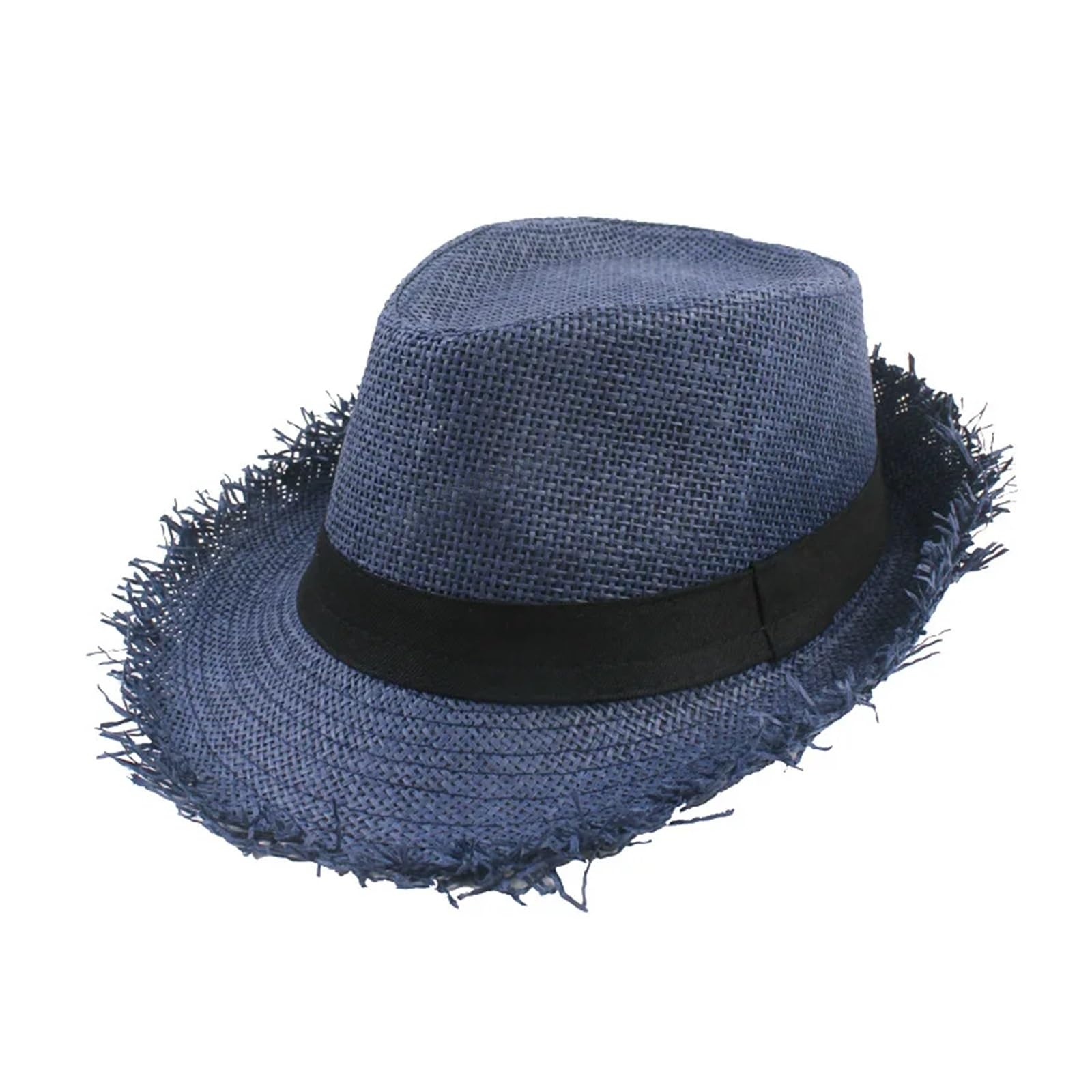 Fasksh Sombrero de paja para hombre, estilo panamá, estilo verano, playa, vacaciones, clásico, sombreros y gorras para hombre