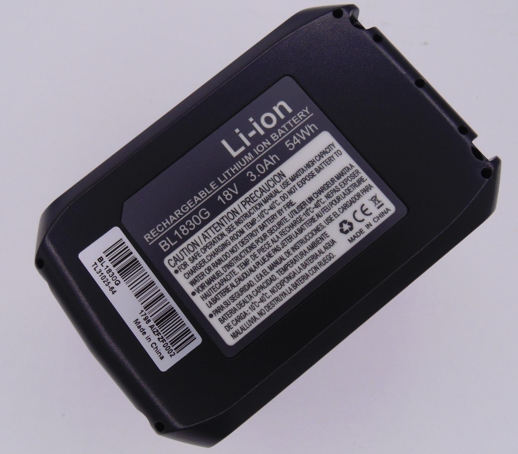 18V 3.0Ah BL1815G Batería para Makita BL1811G BL1813G BL1815G BL1820G BL1830G BL1840G 195608-4 für Makita DF457D HP457D TD127D UR180D UH522D CL183D CL183DZ UM110 JV183D DK18041 DK18015 HP488D DF488D