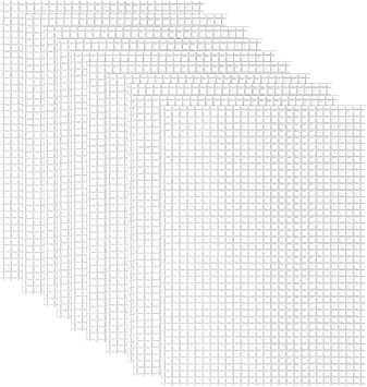 10 Pcs Plastic Mesh Sheets & White Eye Mesh,Multi-Purpose Plastic Canvas for Embroidery, Knit Crochet Projects, DIY Handicraft (7.87X11.81 / 20x30cm)