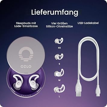 Ozlo Sleepbuds Sleep Headphones for Side Sleepers Sleep Earphones with Up to 10 Hours Bluetooth Streaming Scientifically Sound Sleep Noise Cancelling