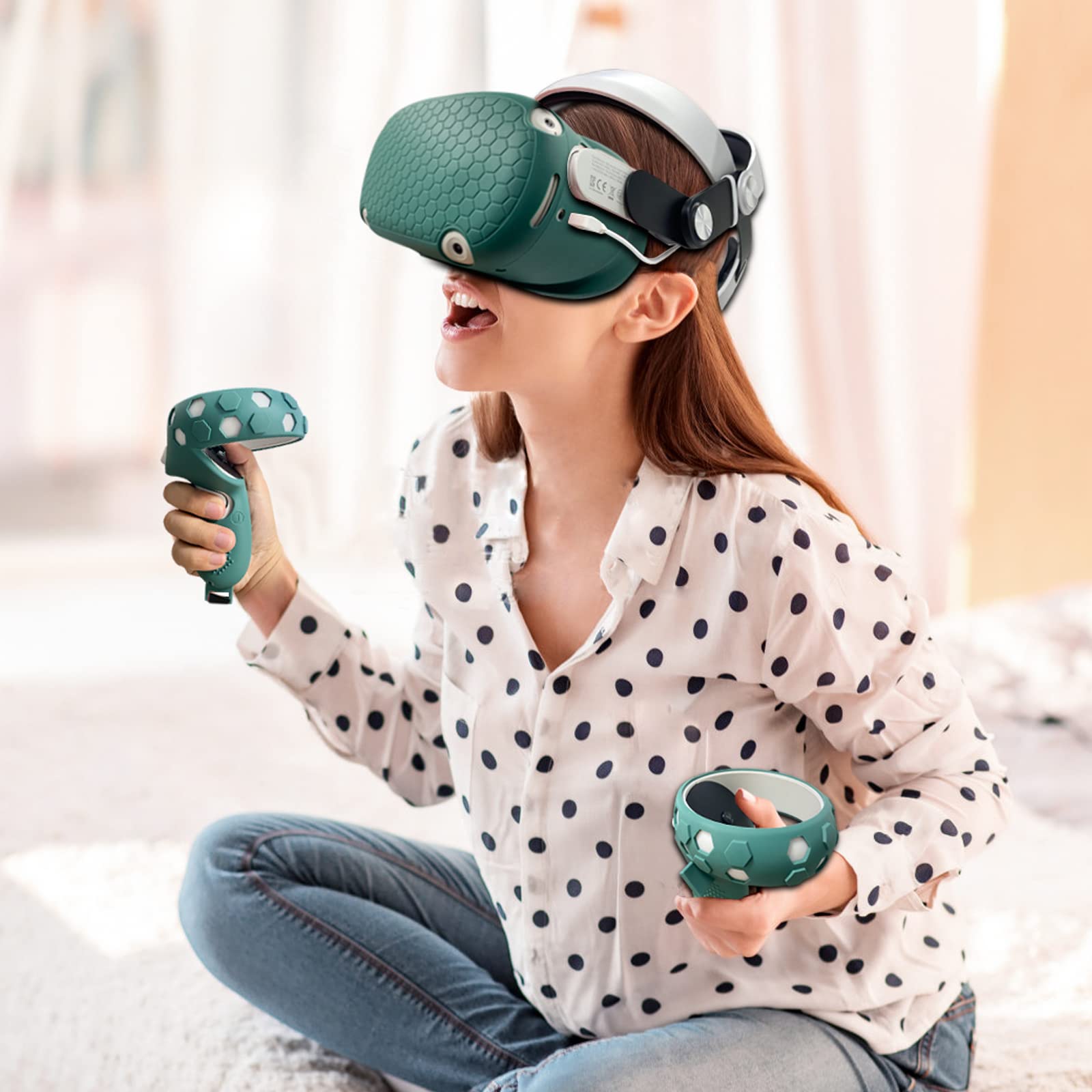 Amazon.com: JYMEGOVR for Oculus Quest 2 Silicone Cover, Protective