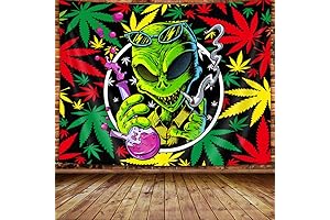 Wathon Trippy Weed Marijuana Tapestry: Enhance Your Space with Psychedelic Vibes