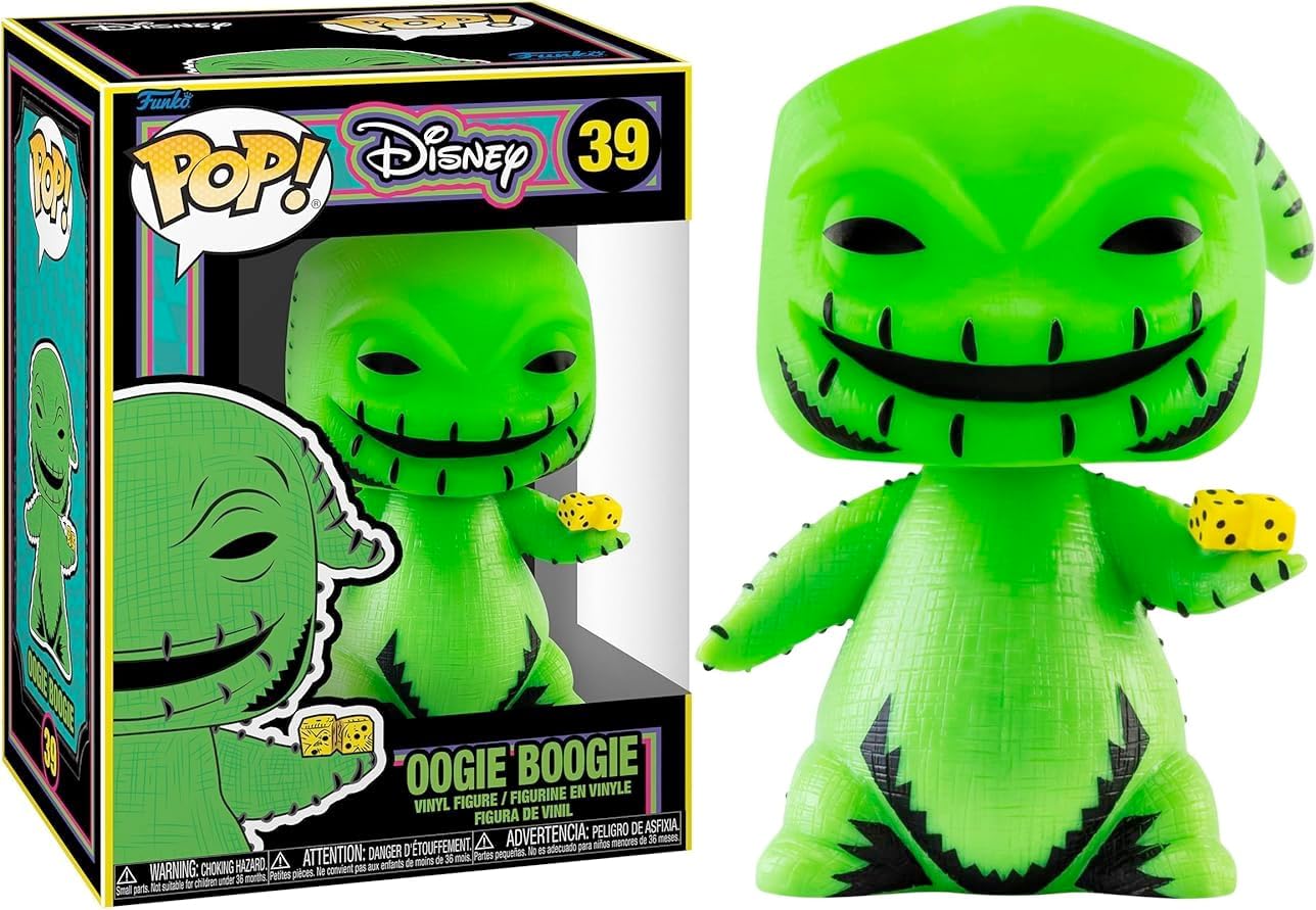 Wild! Jack Neon Nightmare Before Christmas Figure Pop! Halloweentown Oogie Boogie & Skellington Blacklight Edition Chills Thrills Mayor